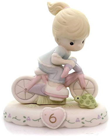 Precious Moments 152012 Growing In Grace, Age 6 Girl Bisque Porcelain Figurine Blonde
