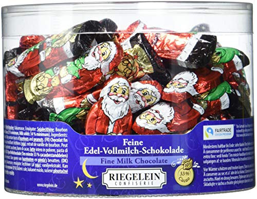 Riegelein Weihnachtsmann massiv 5.5 cm Fairtrade, 1er Pack (1 x 525 g)