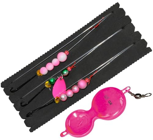 Dieter Eisele System 70cm 0,40mm pink - 3 Vorfächer + Buttlöffel, Gewicht:90g