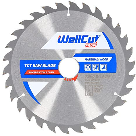WELLCUT WP30235 Wood Circular Saw Blade 235mm x 30T x 35mm
