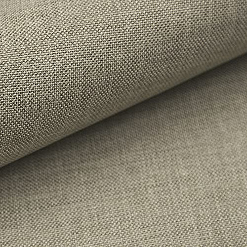 novely® LUSO | Feiner Stoff Polsterstoff Bezugsstoff Möbelstoff | Meterware | 1 lfm (26 Grau Beige)