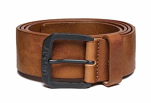 Replay Herren Gürtel aus Leder, Tan 045 (Braun), 100