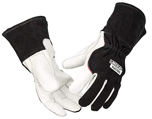 Lincoln Electric DynaMIG HD Professional MIG Welding Gloves | Comfort & Heat Resistance | Large | K3806-L Black