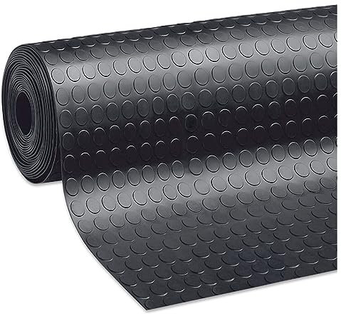 emmevi Tappeto Antiscivolo Gomma Copri Pavimento Bullonato Nero Robusto Varie Misure MOD.ZERBINO Bolle Gomma 120x50