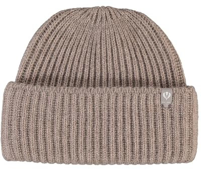 FRAAS Damen Mütze aus Kaschmir - 24 x 20 cm - warme Beanie mit Rippenmuster