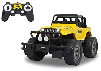 JAMARA Jeep Wrangler 1:12 2,4GHz - Griffige profilierte Geländereifen, Frontrammer sorgt für einen bulligen Auftritt, Spur einstellbar, LED Licht vorne / hinten