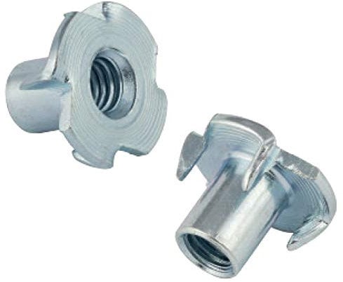 HEXATON Tuercas de impacto con 4 puntas - M6 x 9 mm - 100 Piezas - Acero Galvanizado - Tuercas de presión con rosca métrica