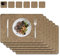 6er Set Tischsets Tischunterlage aus Leder, waschbar, doppellagig, dick, 45 x 30 cm, für Zuhause, Küche, Restaurant, Hotel, Rindsleder und leichten Kaffee