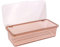 DOITOOL Space Saving Cutlery Organiser, Chopsticks Drain Storage Box with Lid, Transparent Kitchen Supplies Organizer (Brown)