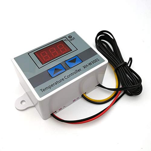 DC 12V Digital LED Controlador de temperatura XH-W3001 Mini termostato -50 a 110 grados Calefacción/enfriamiento Interruptor de control de temperatura con sonda de sensor impermeable