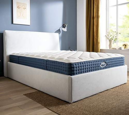 Premium-Hybridmatratze 140x200cm | Dicke 26 cm | Feste Unterstützung bei Rückenschmerzen | Heimtonikum | Memory-Schaum und Taschenfedern | 7 Unterstützungszonen | MORPHEA Frankreich