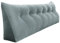 VERCART Rückenkissen Bett Rückenlehne Keilkissen Kopfteil Gepolstert Lesekissen Wandkissen Lendenkissen für Couch, Groß Sofakissen Kopfkissen, Stützkissen, Nackenkissen Samt Bezug Grau 180cm