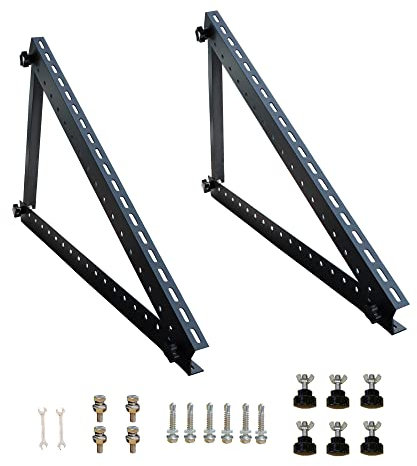 CMYYANGLIN Supports de montage pour panneau solaire - Noir - Réglable - 71,2 cm