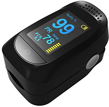 Fingertip SpO2 Counter, Saturation Monitor for Pulse Rate and SpO2 Level, Easy Check Pulse with Finger, Oxygen Saturation Concentration, Blood Circulation, Suitable for Home, Exercise and Travel Use.