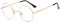 Ggpyyon Blaulichtfilter Brille Damen Herren Retro Runde Brille Blue Light Blocking Glasses Ohne Stärke Blockieren Blaulicht Brille Computerbrille(Gold)