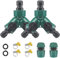2-Wege Schlauchverbinder, Y Verteiler, Gartenschlauch Wasserverteiler, 2-Wege-Schlauchkupplung, Gartenschlauch-Verteiler-Set, 2-Wege-Ventil Mit Absperrventil Schlauchverbinder-Satz für Wasserhahn