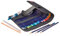 Derwent Federmäppchen, Schwarz, Rollmäppchen für Erwachsene, Nylon, Etui mit Klettverschluss, hochwertiges und strapazierfähiges Mal- & Bürozubehör, 2306206