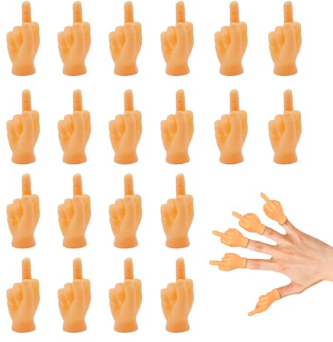 ChAusa 20 Stück Tiny Hands Mittelfinger Puppets, Mini Hände Mittelfinger Tiny Hands, Kleine Hände Fingerpuppe Set, Mini Finger Puppets Hands, für Zaubertricks Haustiere Weihnachten Spiele Party