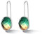 MetJakt 925 Silber Hängeohrringe für Damen mit Echtem Naturstein und Kristallen Bunt Glitzer Farbwechselnde Edelstein Ohrringe Damenschmuck (Serpentin Rauchquarz)