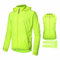SMTSEC Cyclisme Running Veste Homme Manches Amovibles Imperméable Amovible sans Manches Gilet Léger Respirant Été Coupe-Vent Haute Visibilité Maillot VTT pour Cyclisme Course Jogging,Green-M