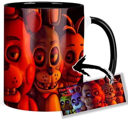 Five Nights At Freddy's B Tasse Innen & Henkel Schwarz Keramikbecher Mug