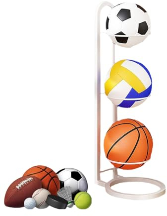Garage Organizer Für Sportgeräte, Basketball Aufbewahrungsregal, 1/2/3/4/5 stufiger Würfel Ball Aufbewahrungshalter, Abnehmbares Standing Rack Halter, für Rugby Volleyball Fußball Display