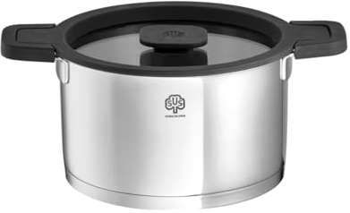 Maxa by Barski Design - Cacerola Olla para Carne Acero Inoxidable, diámetro de 24 cm, 5,5 l aprox