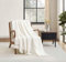 CREVENT 127cmX152cm Farmhouse Breathable Soft Chenille Knitted Textured Throw Blanket for Couch Chair Bed, Boho Home Decor for Living Room (Ivory)