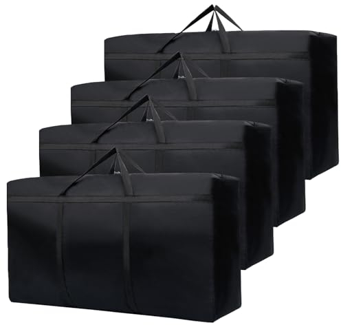 4 Pack 180L Large Storage Bags Clothes,House Moving Boxes Large,Strong Packing Boxes for Moving House