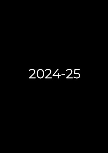 2024-2025: A4 Kalenderbuch 1 Tag 1 Seite | XXL Kalender 392 Seiten | Juli 2024 bis Juni 2025 auch Samstag und Sonntag | geeignet als Terminplaner Notizbuch Studienplaner Praxisplaner | Cover Schwarz