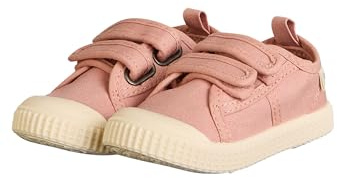 Sterntaler Sneaker Uni - Sportiver Baby Schuh aus Canvas - Kinder Sommer Schuhe mit Rutschfester Sohle - Mädchen Babyschuhe mit Klettverschluss, knöchelhoch - mattrosa,Größe 25