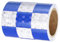 PATIKIL Ruban Réfléchissant Adhésif Carré Bleu Blanc 1 Rouleau 7cm x 3 Mètres Ruban Adhésif Réfléchissant de Sécurité Imperméable et Haute Visibilité pour Camions, Remorques, Voitures