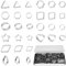 Giantree Plätzchen Ausstecher Mini, 30 Stück Ausstechformen Set, Mini Geometrische Austecherformen Kleine Keksausstecher aus Edelstahl DIY Tools für Keks Fondant Zubehör Formen Cutter
