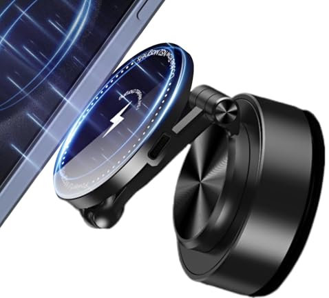 Smileshiney Mount Mount MAUTTION, MAGNETISCHER Mobiltelefonhalter, Mobilfunkmontage, 360 ° Rotation Handyunterstützung Cradle Starker Saugstand für Windschutzscheibenluftablüftung