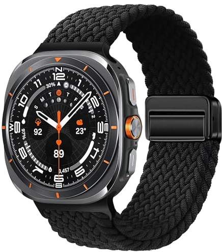 XMUXI Nylon Armband Kompatibel mit Samsung Galaxy Ultra/Ultra2 Watch Armband Geflochtenes Ersatzarmband für Galaxy Watch Ultra 47mm Armbands mit Magnetverschluss