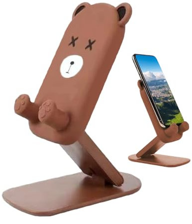 Generico Desk Phone Holder, Foldable Tablet Stand, 4.53x2.56x0.98 inches Height Adjustable Mobile Cradle Compatible with Tablets, Portable Desk Organizer for Home, Offices, Travel
