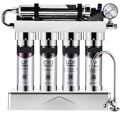 Wasserfilter umkehrosmose, Ultrafiltration for die Haushaltsküche unter der Spüle, Wasserreiniger mit großem Durchfluss und Direktgetränk aus Edelstahl Filtersystem