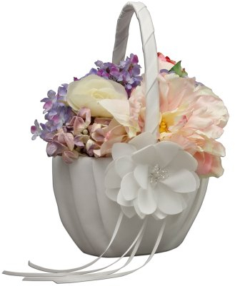 Ivy Lane Design Wedding Accessories Blumenkorb, Seerosen, Weiß