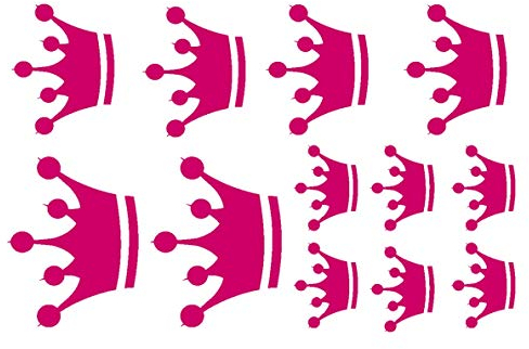 Samunshi® Wandtattoo Kronen Set Wandsticker Bogen 30x20cm pink