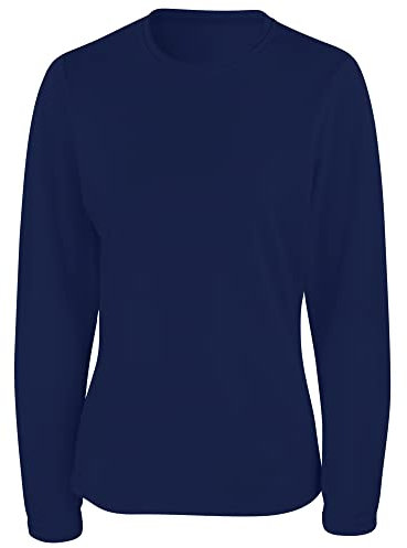 Spiro Ladies/Womens Sports Quick-Dry Long Sleeve Performance T-Shirt (L) (Navy)