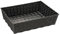 APS 40212 WICKER LOOK Polypropylen Korb für Brot oder Obst, 39, 5 x 29, 5 x 10 cm, Schwarz