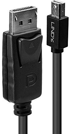 LINDY Mini DisplayPort Stecker auf DisplayPort Stecker, schwarz, 2 m