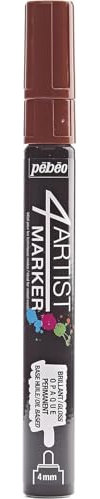 Pébéo 580119 Marqueur, Aluminium, Marron, 14 x 1,3 x 1,3 cm