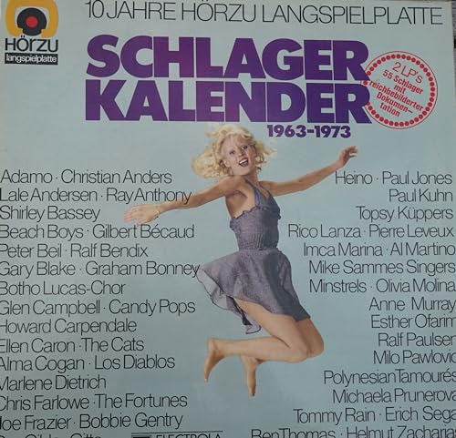 Schlager Kalender 1963-1973