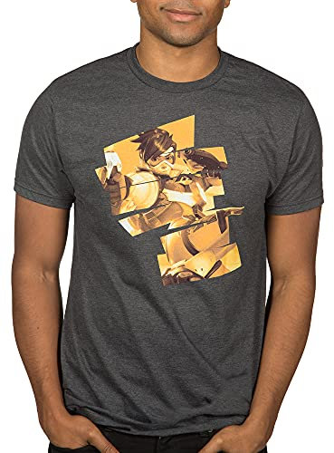 JINX - T-Shirt - Collo a U - Uomo Charcoal Heather Medium