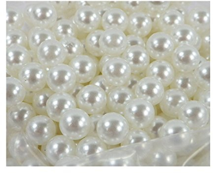 1000 hochwertige weiße nachgebildete lose Perlen Perle Dekoperlen Kunststoffperlen ohne Loch 8mm weiss