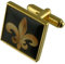 Select Gifts Fleur de Lys d'or de manchette avec pochette noire