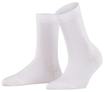 FALKE Cotton Touch W SO fines unies 1 paire, Chaussettes Femme, Blanc (White 2009), 35-38