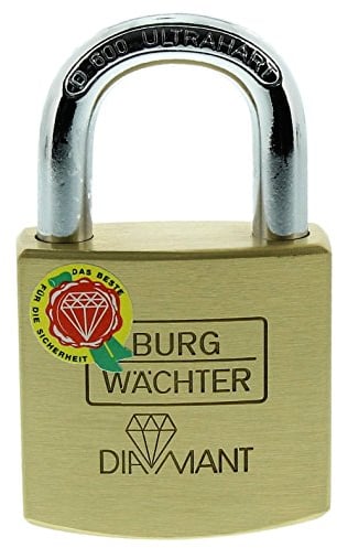 Burg-Wächter Vorhängeschloss, Diamant D 600 40 SB, inkl. 2 Schlüssel, Bügelstärke: 7,5 mm