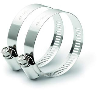 OASE 55690 Stainless Steel Hose Clamps 1 1/2-2 Silver Pack of 2